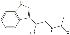 N-(2-hydroxy-2-(1H-indol-3-yl)ethyl)acetamide Struktur