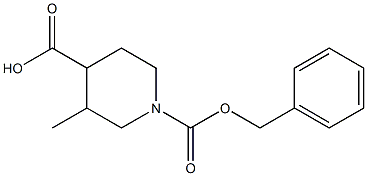 1-((benzyloxy)carbonyl)-3-methylpiperidine-4-carboxylic acid Struktur