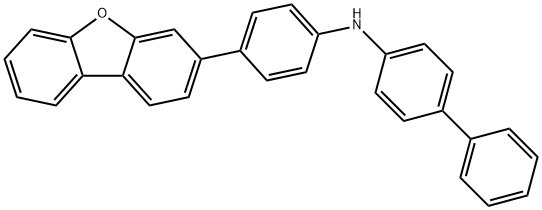 N-[4-(3-Dibenzofuranyl)phenyl][1,1'-biphenyl]-4-amine Struktur