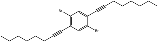 1,4-Dibromo-2,5-di(oct-1-yn-1-yl)benzene Struktur