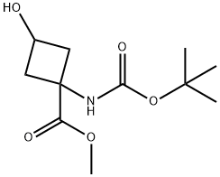 methyl 1-{[(tert-butoxy)carbonyl]amino}-3-hydroxycyclobutane-1-carboxylate Struktur