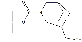 exo-6-hydroxymethyl-2-aza-bicyclo[2.2.2]octane-2-carboxylic acid tert-butyl ester Struktur