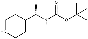 tert-butyl (S)-(1-(piperidin-4-yl)ethyl)carbamate Struktur