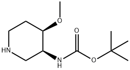 tert-butyl ((3S,4R)-4-methoxypiperidin-3-yl)carbamate Struktur