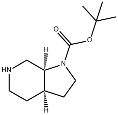 tert-Butyl (3aR,7aS)-octahydro-1H-pyrrolo[2,3-c]pyridine-1-carboxylate Struktur