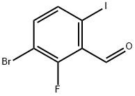 3-bromo-2-fluoro-6-iodobenzaldehyde Struktur