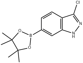 3-CHLORO-6-(4,4,5,5-TETRAMETHYL-[1,3,2]DIOXABOROLAN-2-YL)-1H-INDAZOLE, 1939174-70-5, 結(jié)構(gòu)式