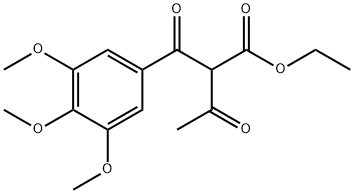 3-oxo-2-(3,4,5-trimethoxy-benzoyl)-butyric acid ethyl ester Struktur