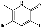 5-bromo-3-iodo-6-methylpyridin-2-ol Struktur