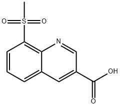 8-(methylsulfonyl)quinoline-3-carboxylic acid Struktur