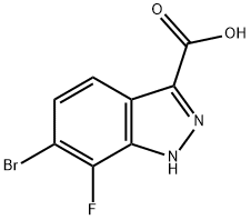 6-bromo-7-fluoro-1H-indazole-3-carboxylic acid Struktur