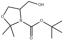 tert-butyl 4-(hydroxymethyl)-2,2-dimethyl-1,3-oxazolidine-3-carboxylate Struktur