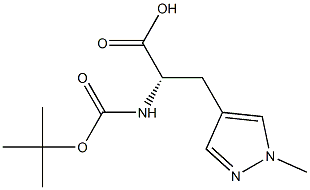 (S)-2-((tert-butoxycarbonyl)amino)-3-(1-methyl-1H-pyrazol-4-yl)propanoic acid Struktur