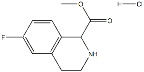 methyl 6-fluoro-1,2,3,4-tetrahydroisoquinoline-1-carboxylate hydrochloride Struktur