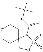 tert-butyl 3,8-dioxa-2-thia-1-azaspiro[4.5]decane-1-carboxylate 2,2-dioxide Struktur