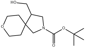 tert-butyl 4-(hydroxymethyl)-8-oxa-2-azaspiro[4.5]decane-2-carboxylate Struktur