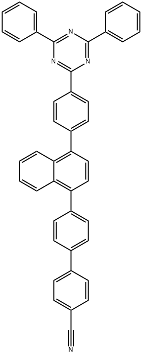 [1,1'-Biphenyl]-4-carbonitrile, 4'-[4-[4-(4,6-diphenyl-1,3,5-triazin-2-yl)phenyl]-1-naphthalenyl]- Struktur