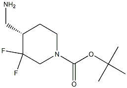 tert-butyl (S)-4-(aminomethyl)-3,3-difluoropiperidine-1-carboxylate Struktur