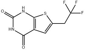 6-(2,2,2-Trifluoroethyl)thieno[2,3-d]pyrimidine-2,4-diol Struktur