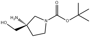 tert-butyl (S)-3-amino-3-(hydroxymethyl)pyrrolidine-1-carboxylate Struktur