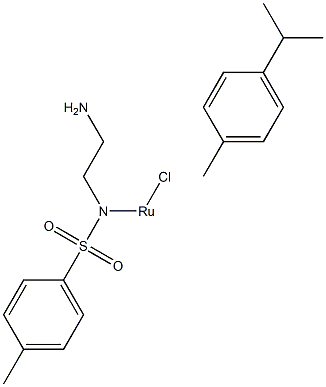 [N-(2-Amino-ethyl)-4-methyl-benzensulfonamido]chloro(p-cymene)ruthenium(II) Struktur