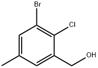 (3-Bromo-2-chloro-5-methylphenyl)methanol Struktur