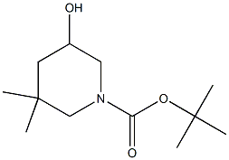 tert-butyl 5-hydroxy-3,3-dimethylpiperidine-1-carboxylate Struktur