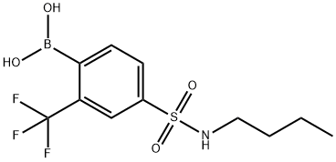 4-(N-Butylsulfamoyl)-2-trifluoromethylphenylboronic acid Struktur