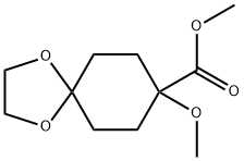 methyl 8-methoxy-1,4-dioxaspiro[4.5]decane-8-carboxylate Struktur