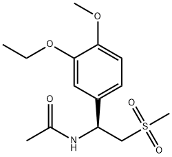 (S)-N-(1-(3-Ethoxy-4-methoxyphenyl)-2-(methylsulfonyl)ethyl)acetamide Struktur