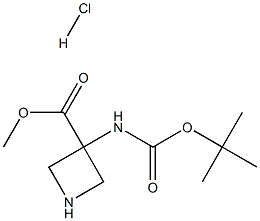 methyl 3-{[(tert-butoxy)carbonyl]amino}azetidine-3-carboxylate hydrochloride Struktur