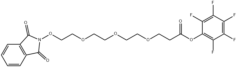 Perfluorophenyl 3-(2-(2-(2-(1,3-dioxoisoindolin-2-yloxy)ethoxy)ethoxy)ethoxy)propanoate Struktur