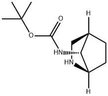 tert-Butyl (1R,4R,7R)-2-azabicyclo[2.2.1]heptan-7-ylcarbamate Struktur