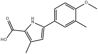 5-(4-Methoxy-3-methylphenyl)-3-methyl-1H-pyrrole-2-carboxylic acid Struktur