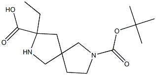 2-(tert-butyl) 8-ethyl 2,7-diazaspiro[4.4]nonane-2,8-dicarboxylate Struktur