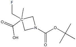 1-tert-butyl 3-methyl 3-(fluoromethyl)azetidine-1,3-dicarboxylate Struktur