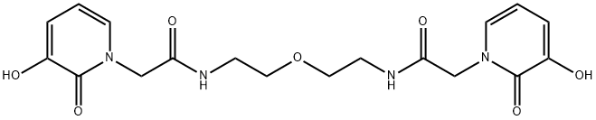 N,N'-(oxybis(ethane-2,1-diyl))bis(2-(3-hydroxy-2-oxopyridin-1(2H)-yl)acetamide) Struktur