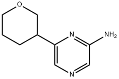 6-(tetrahydro-2H-pyran-3-yl)pyrazin-2-amine Struktur