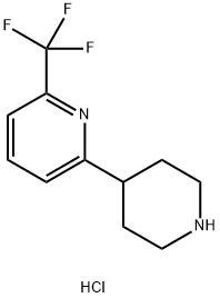 2-(piperidin-4-yl)-6-(trifluoromethyl)pyridine hydrochloride Struktur