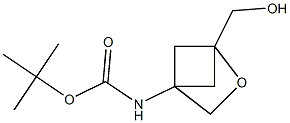 tert-butyl N-[1-(hydroxymethyl)-2-oxabicyclo[2.1.1]hexan-4-yl]carbamate Struktur