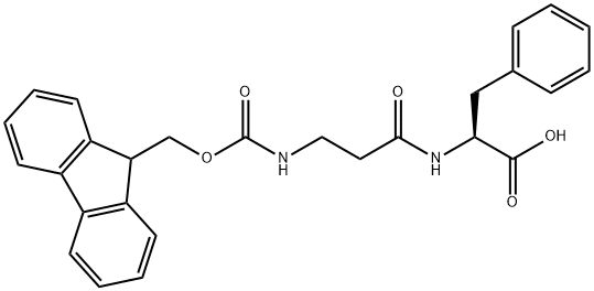 (2S)-2-[3-({[(9H-fluoren-9-yl)methoxy]carbonyl}amino)propanamido]-3-phenylpropanoic acid Struktur