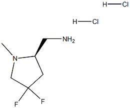 [(2R)-4,4-difluoro-1-methylpyrrolidin-2-yl]methanamine dihydrochloride Struktur