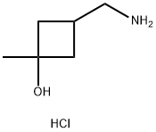 3-(aminomethyl)-1-methylcyclobutan-1-ol hydrochloride Struktur