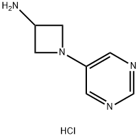 1-(pyrimidin-5-yl)azetidin-3-amine hydrochloride Struktur