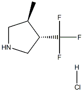 (3S,4S)-3-methyl-4-(trifluoromethyl)pyrrolidine hydrochloride Struktur