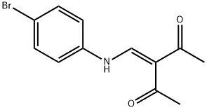 3-[(4-bromoanilino)methylidene]pentane-2,4-dione Struktur