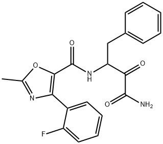 N-(4-AMINO-3,4-DIOXO-1-PHENYLBUTAN-2-YL)-4-(2-FLUOROPHENYL)-2-METHYLOXAZOLE-5-CARBOXAMIDE 結(jié)構(gòu)式