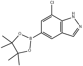 7-chloro-5-(4,4,5,5-tetramethyl-1,3,2-dioxaborolan-2-yl)-1H-indazole Struktur