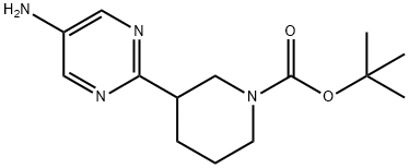 tert-butyl 3-(5-aminopyrimidin-2-yl)piperidine-1-carboxylate Struktur
