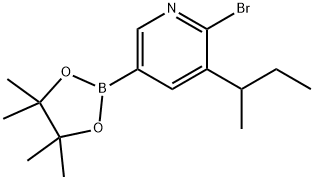 2-bromo-3-(sec-butyl)-5-(4,4,5,5-tetramethyl-1,3,2-dioxaborolan-2-yl)pyridine Struktur